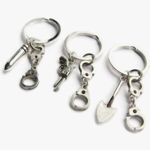 Silver Handcuff Keychain Set Of 3 (BFF/ Partners In Crime)